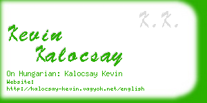 kevin kalocsay business card
